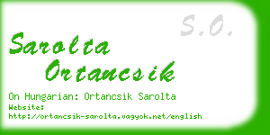 sarolta ortancsik business card